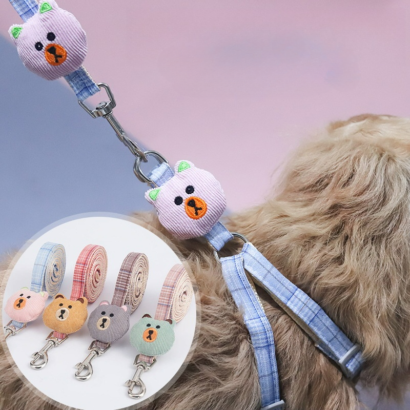 犬用リード｜小型犬用・ベストタイプ・犬用リード・テディベア・ペット用・胸背ハーネス|undefined