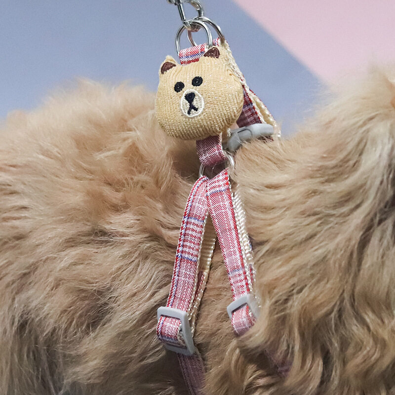 犬用リード｜小型犬用・ベストタイプ・犬用リード・テディベア・ペット用・胸背ハーネス|undefined