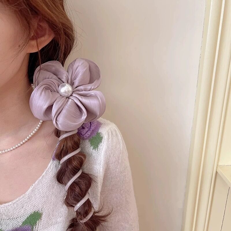 コイルアップポニー｜花柄ヘアゴム・ヘアポニー・ヘアアレンジ・まとめ髪・髪飾り・ヘアアクセサリー・パール・レディース・カワイイ・ギフト|undefined