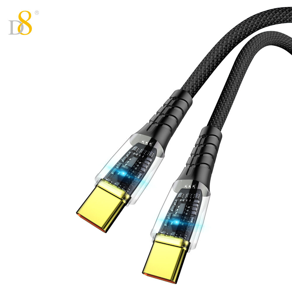 D8急速充電ケーブル｜60W急速充電・LEDライト・多種類デバイスに対応・USB－C・耐用性|undefined