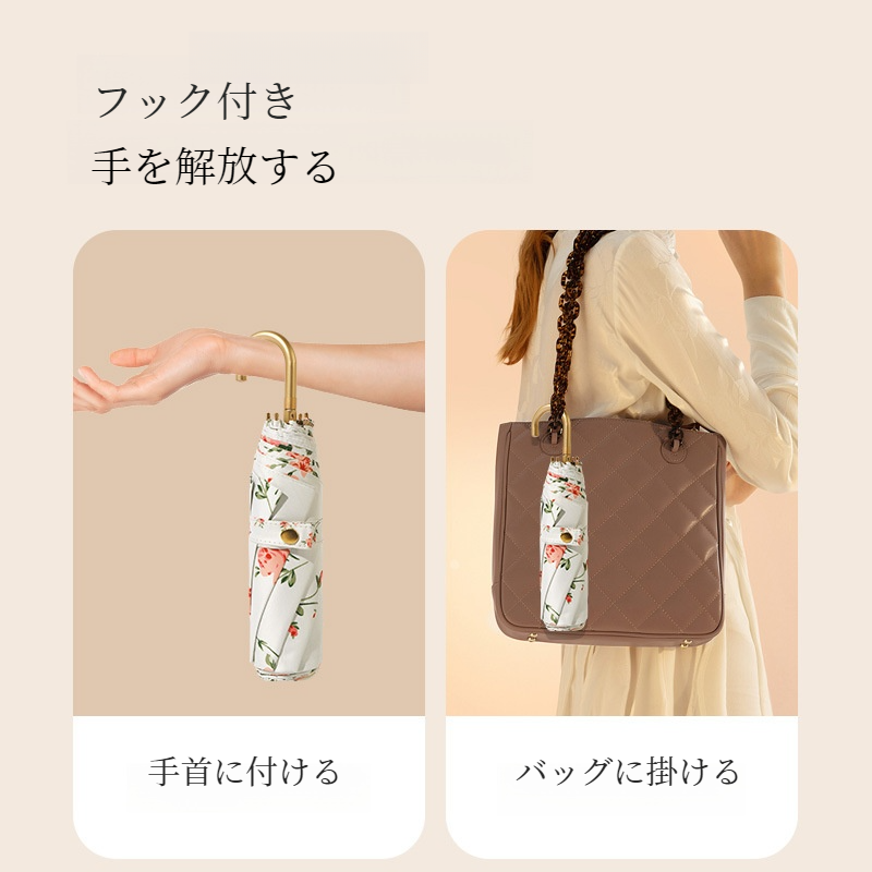 折りたたみ日傘｜折り畳み傘・紫外線対策・黒い遮熱コーティング・UVカット・三つ折り・晴雨兼用・女性向け・UVカット|undefined