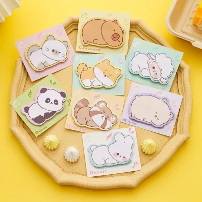 ふせん｜かわいい・動物・可愛い・便利・粘着力・メモ用・貼り付け・メッセージ