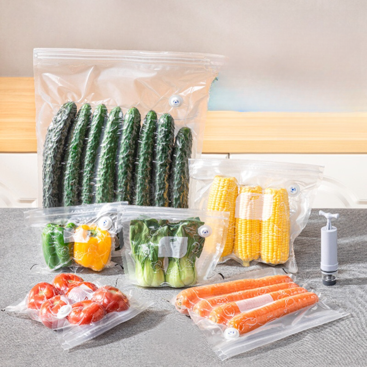 真空圧縮保存袋｜食品用・密封袋・冷蔵庫用・自己封止袋・食品包装袋・保管袋|undefined