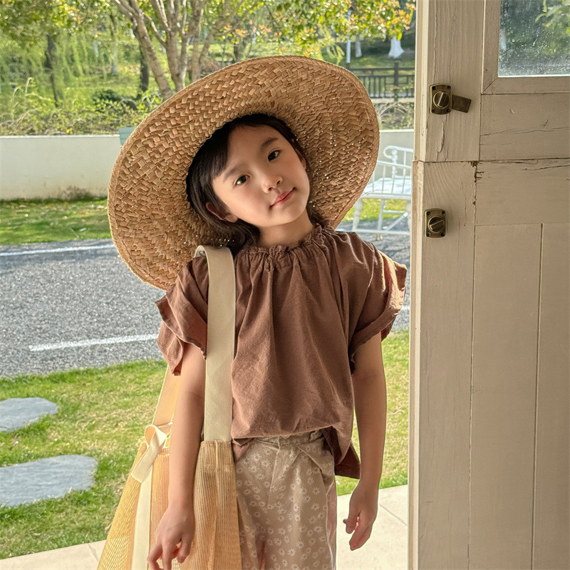 半袖シャツ｜キッズ・女の子・赤ちゃん・夏・新作・韓国風・コットン・ノースリーブ・夏・シャツ・涼しい・かわいい・快適・カジュアル|undefined