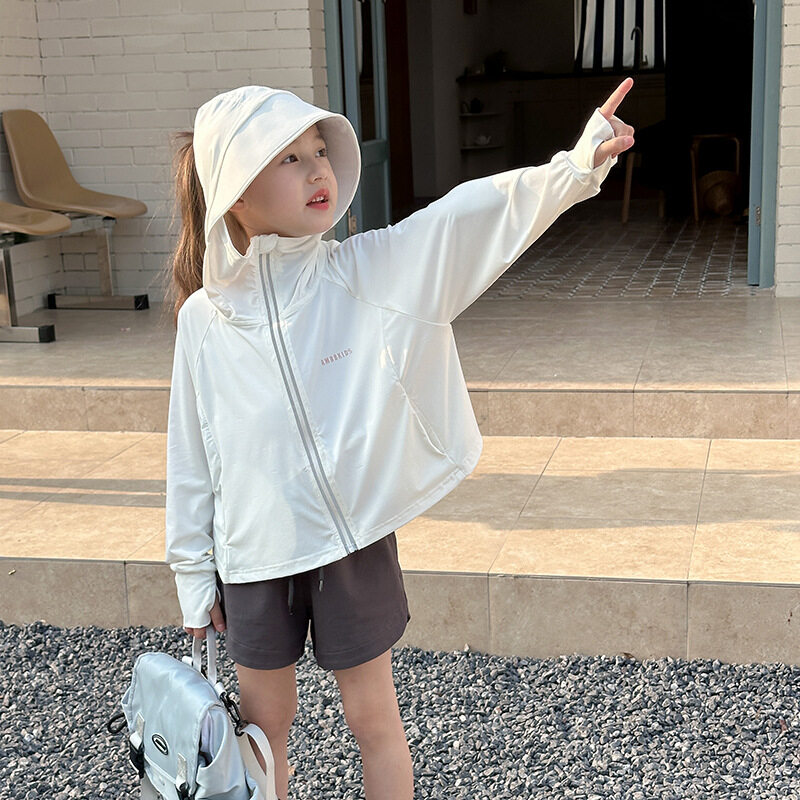 日焼け止め服｜UPF 50+・UVカット・日焼け止め・女の子・新作・夏・アウトドア・フード付き・快適・涼しい・爽やか・冷房対策|undefined