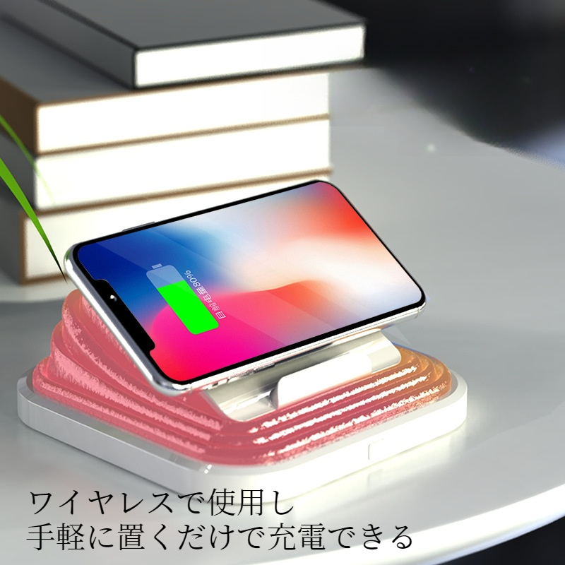 ナイトライト｜折りたたみ式・USB充電式・LED・目に優しい・読書灯・スマホワイヤレス充電|undefined