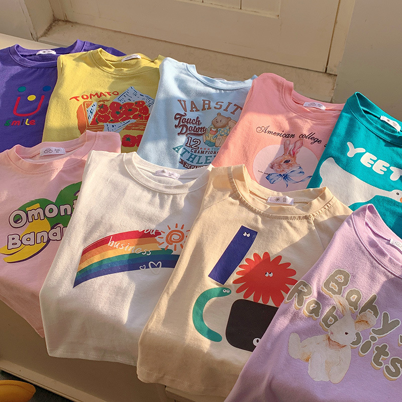 半袖｜Tシャツ・キッズ・可愛い・女の子・男の子・夏・新作・兄妹お揃い・薄手・トップス・快適・プリントデザイン|undefined