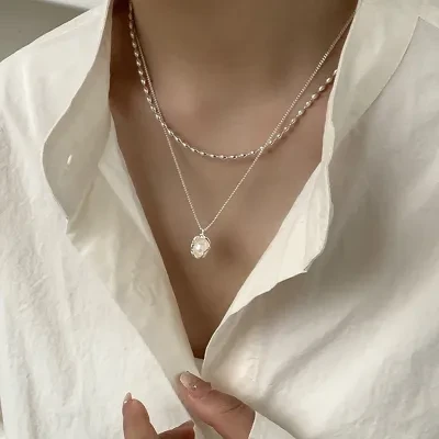 YOOYOOTOWN ネックレス ｜レイヤードネックレス・二連ネックレス・二層ネックレス・重ねづけ・デザイン感・個性的・アクセサリー・レディース・ゴールド・シルバー