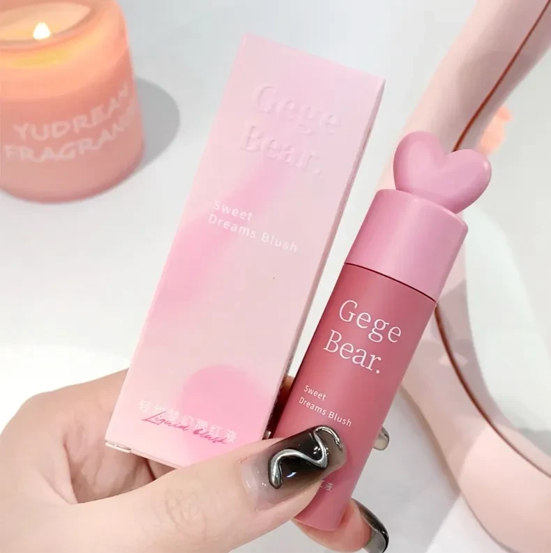 Gegebear 液体チーク｜自然な発色・膨張色・学生向け・マット・ハート