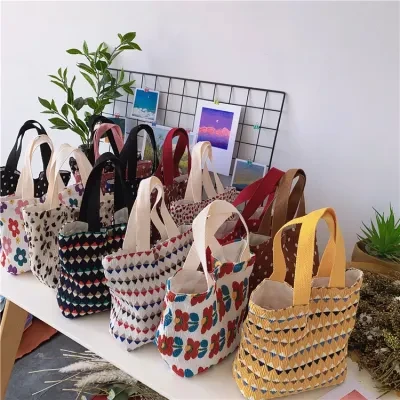 YOOYOOTOWN ハンドバッグ｜清新・可愛い・夏・バッグ・女性用・花柄・手提げ・ランチバッグ・かわいい・レディース・オシャレ・韓国風・インスタ映え