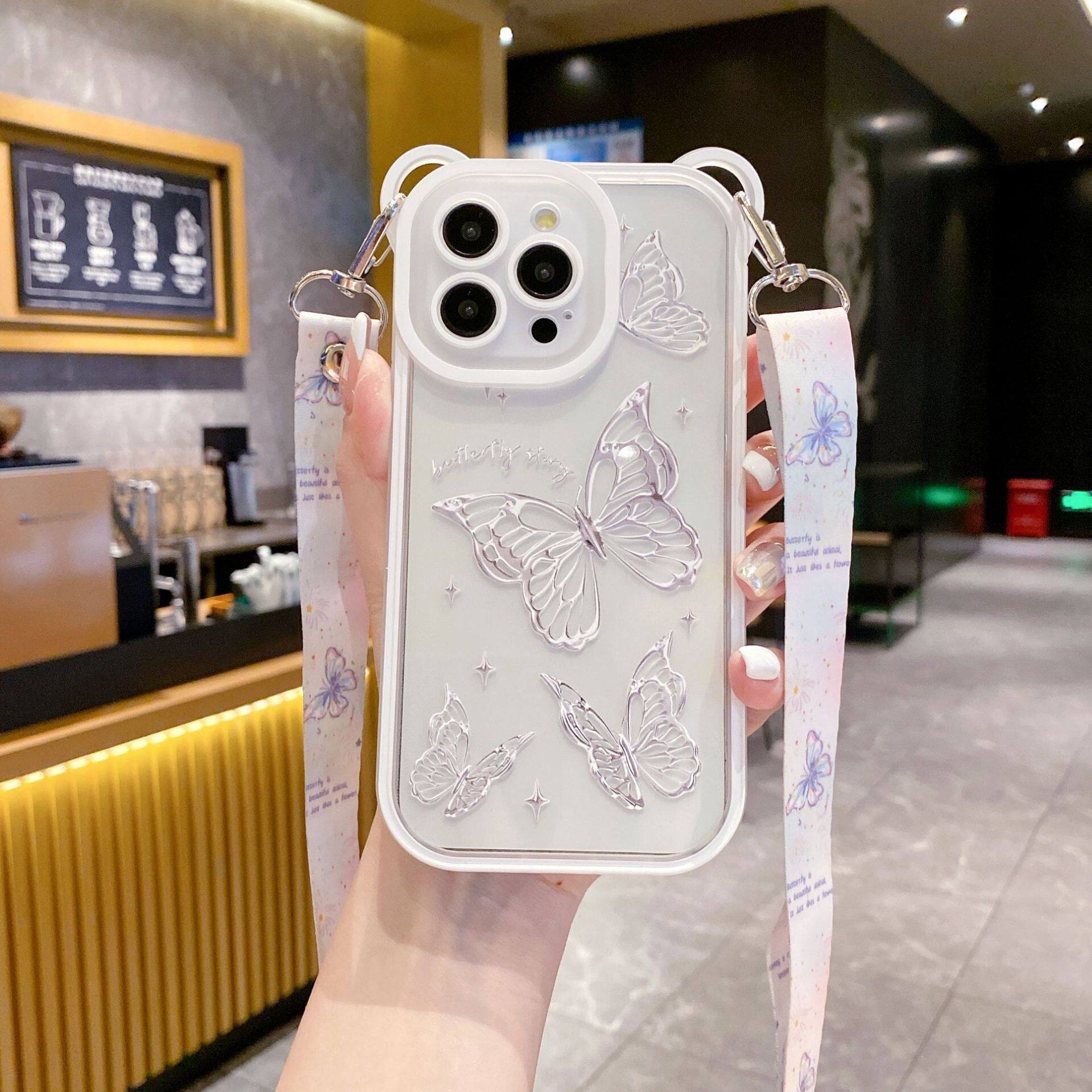iPhone用スマホケース｜蝶々・オリジナルデザイン・iPhoneシリーズ対応・ケース・iPhoneProMax対応・全面保護・女性向け・個性的|undefined