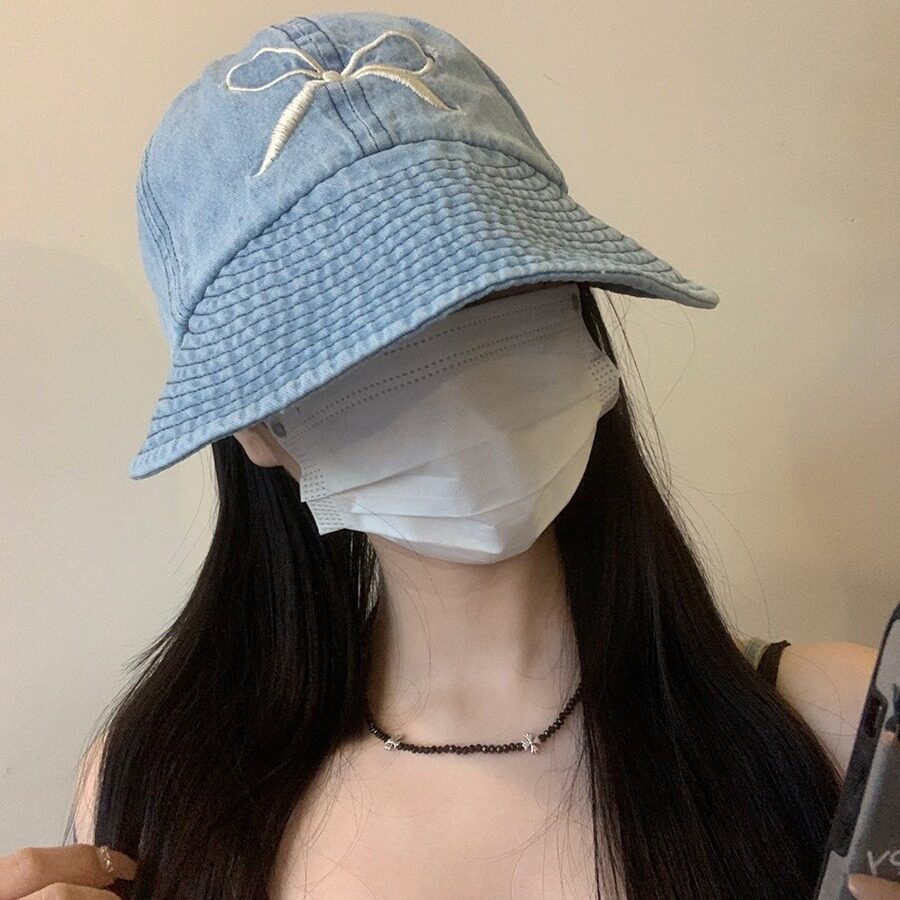 日よけ帽子｜キャップ・デニム・刺繍・リボン・大つば・女性用・レディース・おしゃれ・紫外線対策・夏・新作・デニム・日よけ・UVカット|undefined