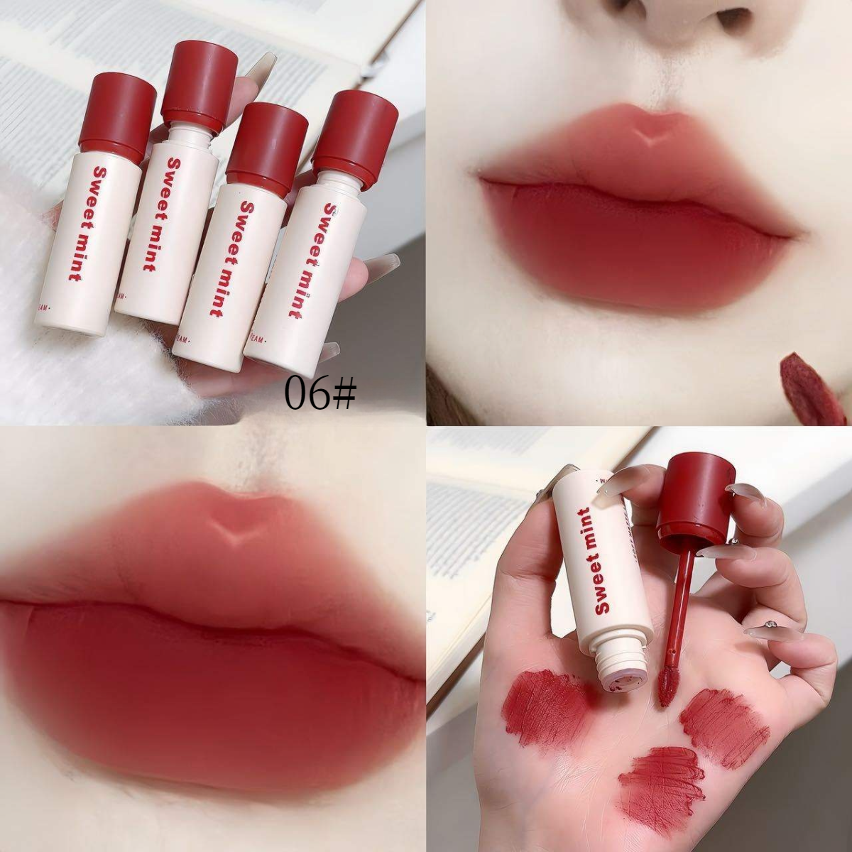 sweetmint リップグロス｜柔らかい唇クリーム・マット口紅・白く見せる・ベルベットリップ・持続力・カップにつかない|undefined
