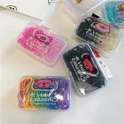 ヘアゴムセット｜カワイイ・カートゥーン・カラフル・ゴム・ブラック・高弾力・髪留め・新しいデザイン