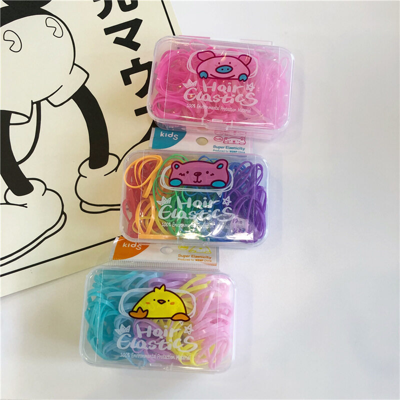 ヘアゴムセット｜カワイイ・カートゥーン・カラフル・ゴム・ブラック・高弾力・髪留め・新しいデザイン|undefined