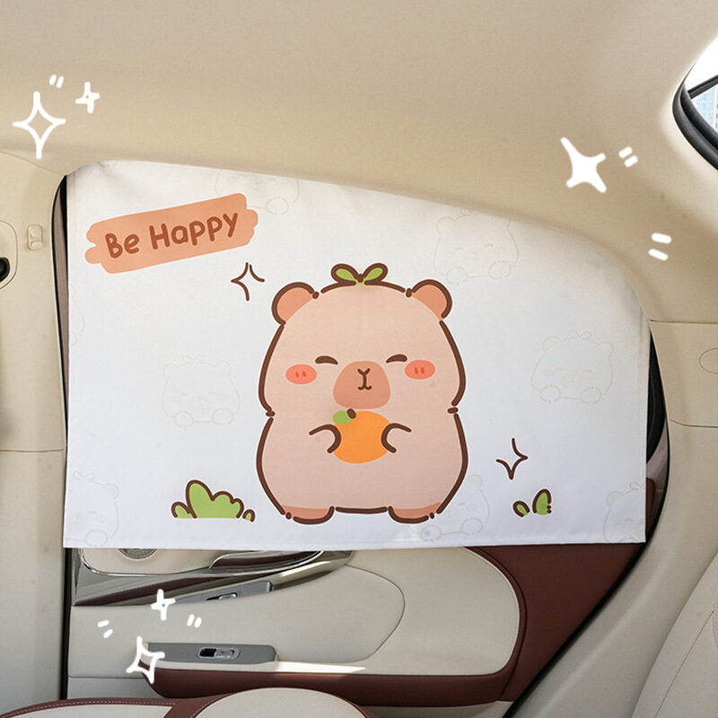 カピバラ車用カーテン｜夏用・日焼け止め・便利・プライバシー保護・保冷・カーテン・カピバラ・車載・便利|undefined