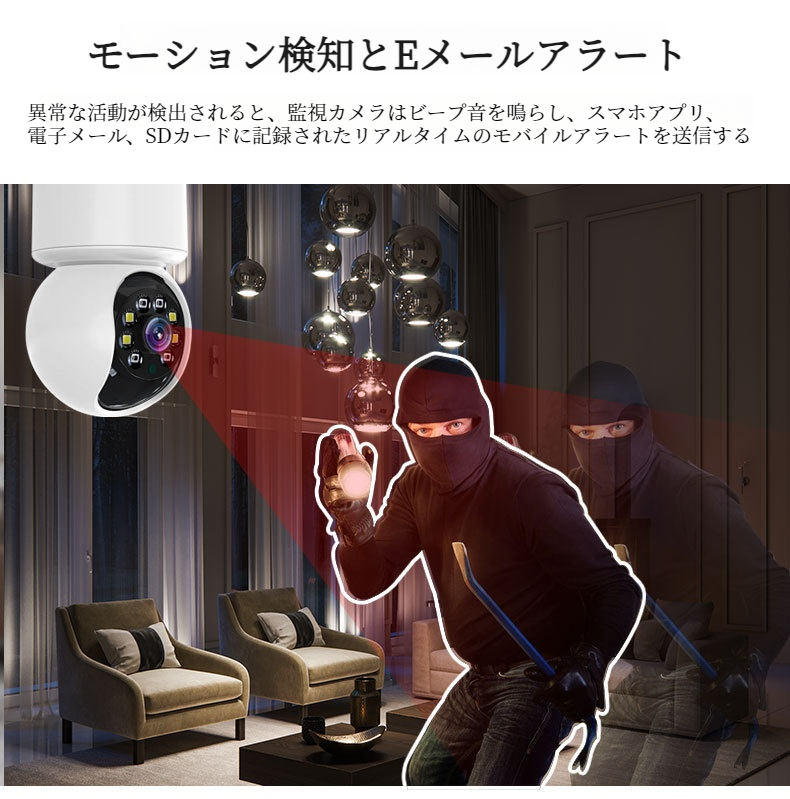 室内カメラ｜WIFI・ワイヤレス・ハイビジョン・監視カメラ・家庭用・360°全方位監視・通話可能|undefined