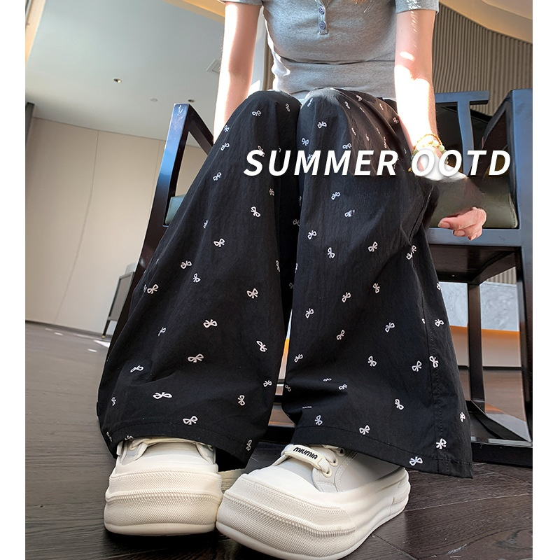パンツ｜新作・ハイウエスト・ストレート・カジュアル・ワイドパンツ・女性向け・夏・ファッション・服|undefined