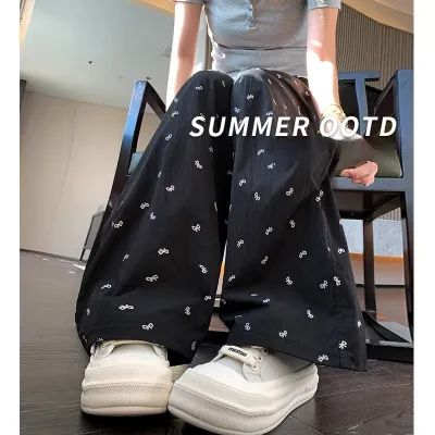 パンツ｜新作・ハイウエスト・ストレート・カジュアル・ワイドパンツ・女性向け・夏・ファッション・服