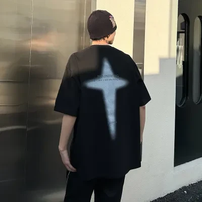 Tシャツ｜夏・カップル・プリンター・韓国風・ファッション・ヒップホップ・オーバーサイズ・コットン・ゆったり・メンズ・レディース・服