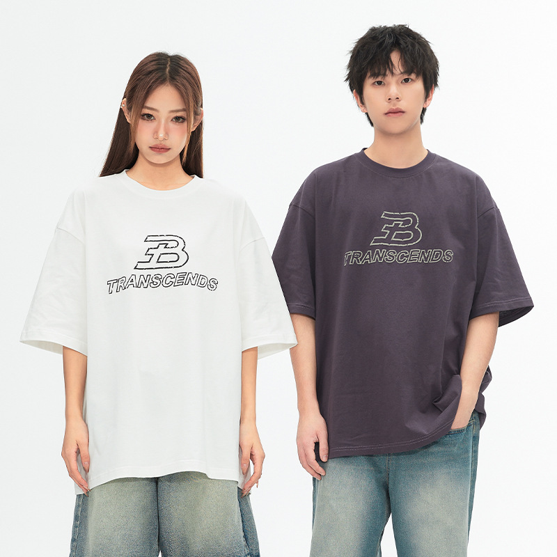 Tシャツ｜プリント・水洗い工芸・半袖・コットン・ゆったり・アメカジ・オーバーサイズ・ファッション・夏新作・メンズ・レディース・服|undefined