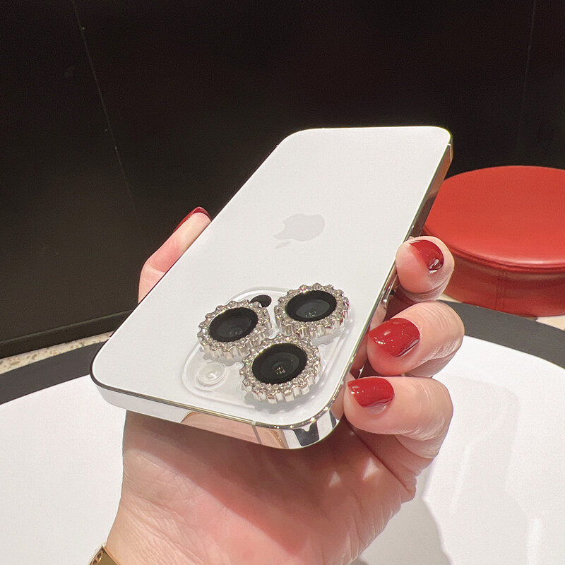 レンズフィルム｜ギヤ柄・合成ダイヤモンド付き・キラキラ・レンズ保護・アクセサリー・IPHONE多シリーズに適用|undefined