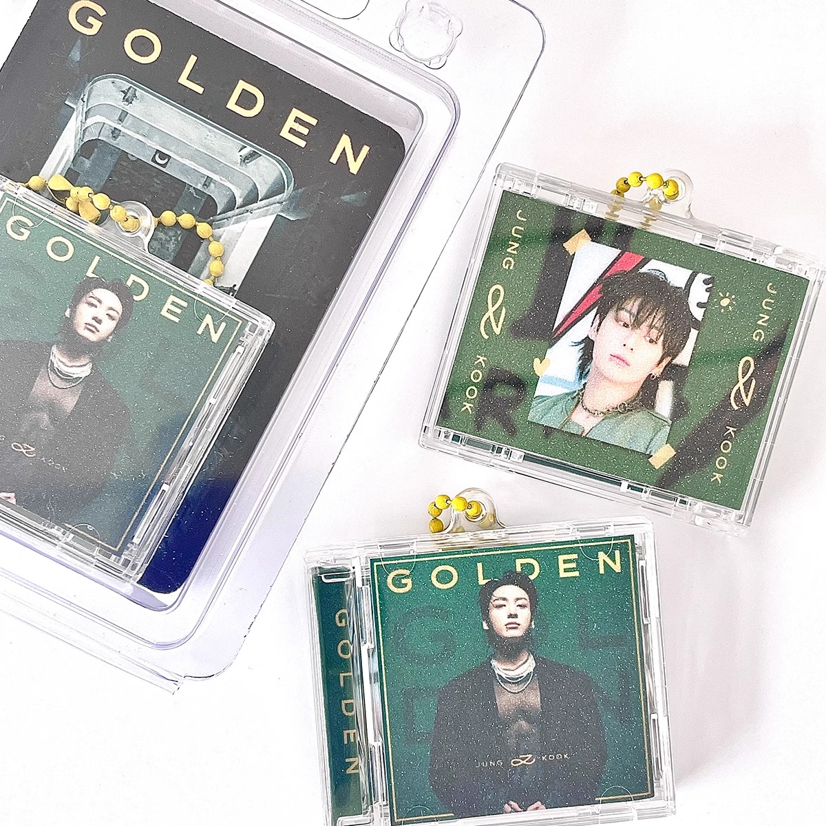 アルバム型のホルダー｜推し活・BTS・BTS ミニCDキーホルダー・Jung Kook・ジョングク・GOLDEN・ミニチュア・ペンダント・周辺・かわいい|undefined