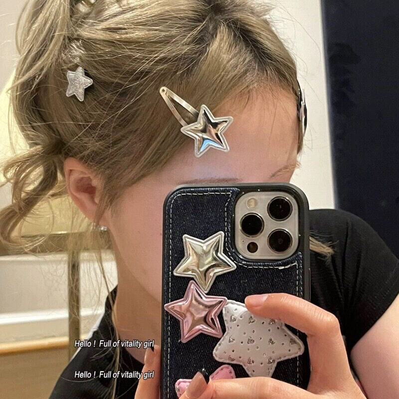「６個セット」ヘアクリップ｜Y2Kスタイル・甘くてクールな・五角星・BBクリップ・前髪クリップ・サイドクリップ・新作・ヘアアクセサリー|undefined