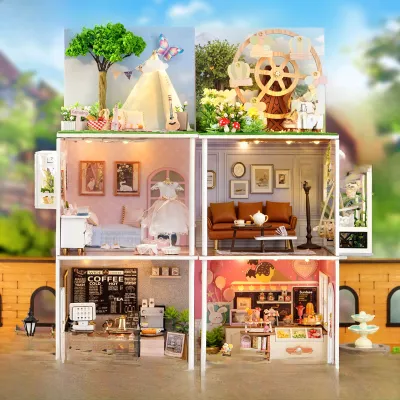 【多様な組み合わせ】ミニチュアおもちゃ｜DIY小屋・3D立体パズル・建築模型・組み立て・創造的なギフト・私の小さなシーン