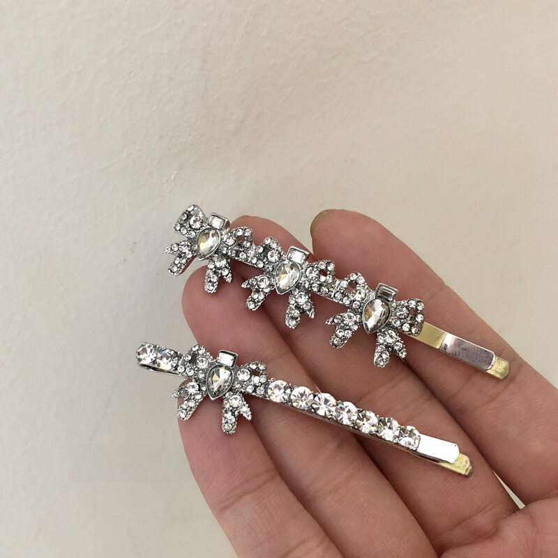 ヘアクリップ｜リボン・キラキラ・IVE・ウォニョン・前髪クリップ・エレガント・華やか・魅力的|undefined