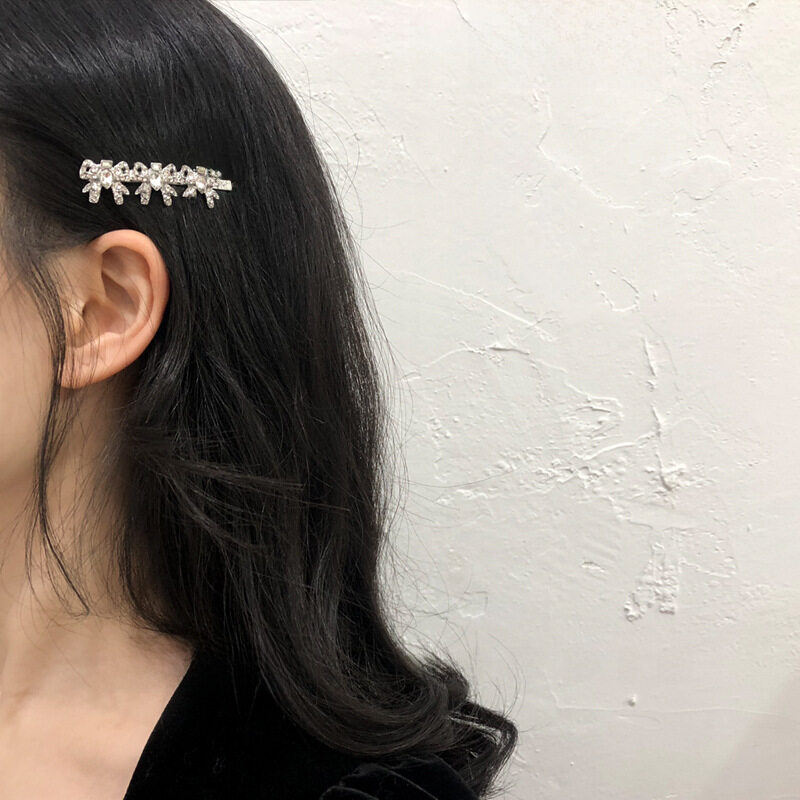 ヘアクリップ｜リボン・キラキラ・IVE・ウォニョン・前髪クリップ・エレガント・華やか・魅力的|undefined