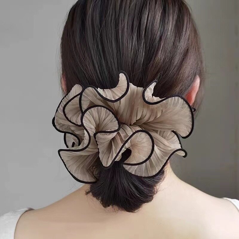 シュシュ｜シフォン・大きめ・ヘアゴム・くしゅくしゅ・お団子ヘア・ファッション・ヘアアクセサリー・おしゃれ|undefined