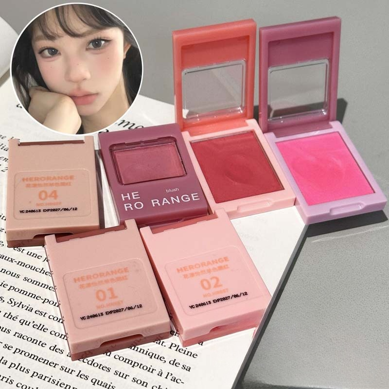 HERORANGE単色チーク｜粉質細腻・自然な発色・低彩度・マット・クリームタイプ・使いやすい・華やかさ・心地よい|undefined
