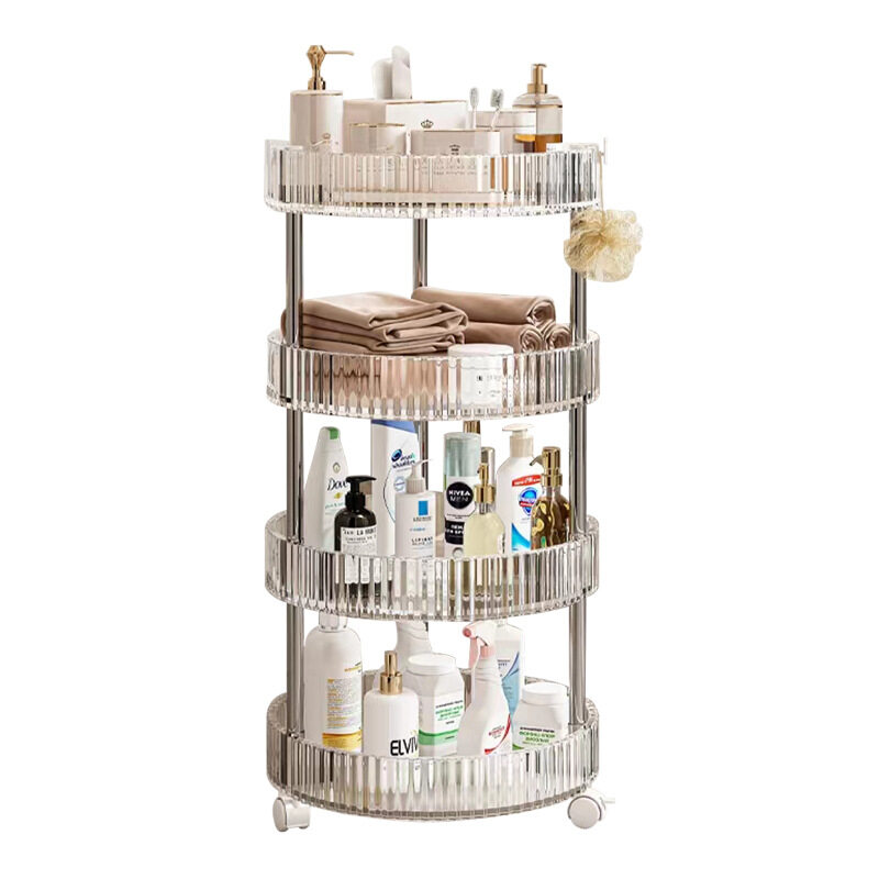 回転式収納ラック｜円形・キッチン・バスルーム収納・調味料・化粧品・透明・洗面台|undefined