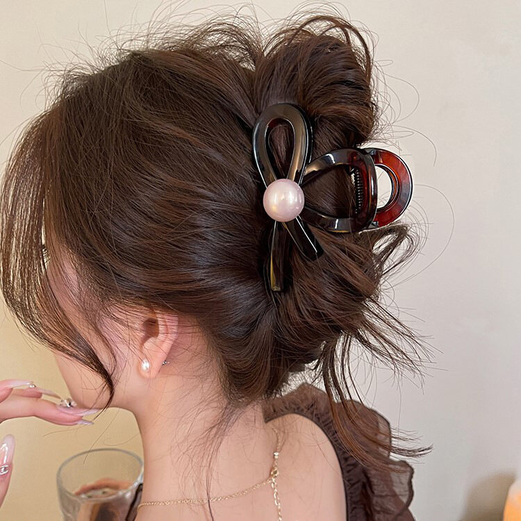 ヘアクリップ｜パール・クロス・ヘアクリップ・後頭部用・新作・シンプル・おしゃれ・多機能・シャーククリップ|undefined