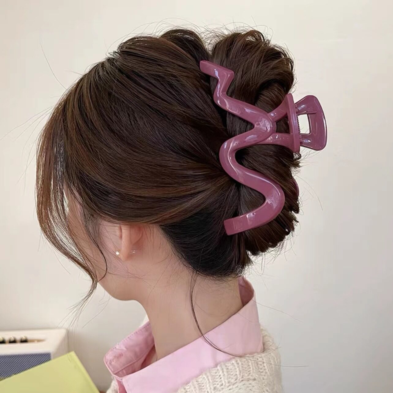 ヘアクリップ｜波浪型・大きめ・多毛・ヘアクリップ・2023年新作・後頭部用・小さめデザイン・ヘアアクセサリー・サメクリップ|undefined