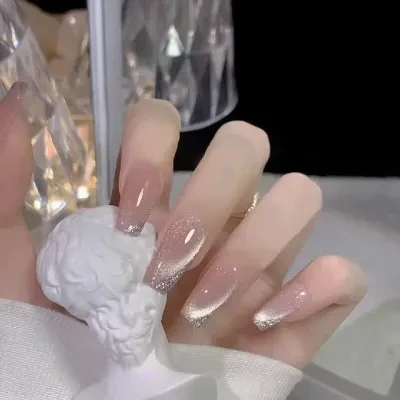 Orange.Nail ネイルチップ｜手作り・着用・柔らかい・キラキラ・キャットアイ・再利用可能・ネイルシール