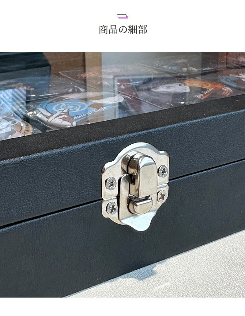 推し活してる】缶バッジ収納ケース｜キーホルダー収納・卓上置き・大