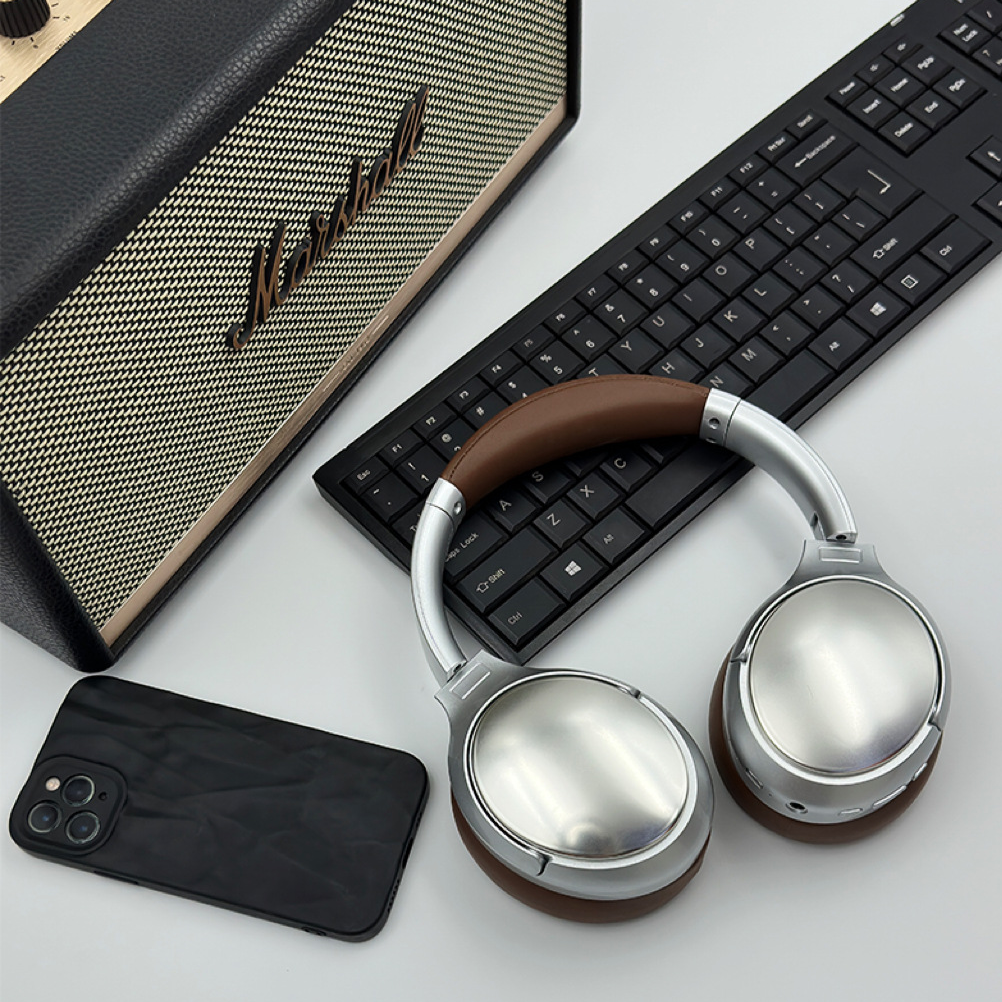 ワイヤレスヘッドセット｜ヘッドフォン・金属製・Bluetooth 5.3・対応・スマートフォン・スポーツ用・ワイヤレス・イヤフォン|undefined