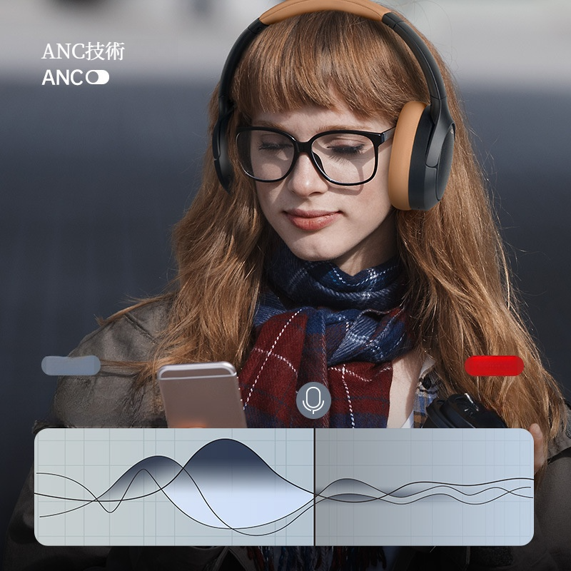 ANCヘッドフォン｜ノイズキャンセリング・Bluetooth・ワイヤレス・超長時間継続・重低音・シンプル・オーバーイヤー・新作|undefined