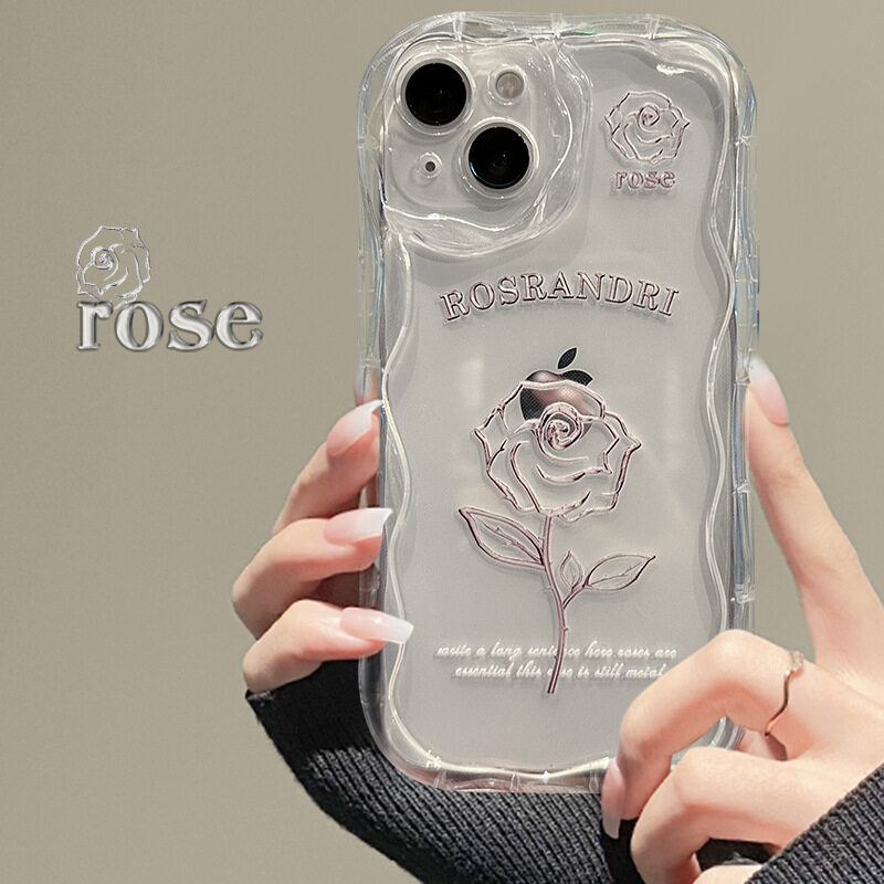 スマホケース｜iPhone6/7/8/se/X/XS/XR/XS Max/11/12/13/14/15/16 対応・透明・防衝撃・フルスクリーン・ローズ|undefined