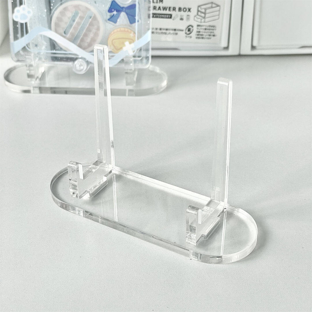 【推し活してる】水波紋のアクリル展示スタンド｜透明・小型・缶バッジ収納・プレートホルダー|undefined