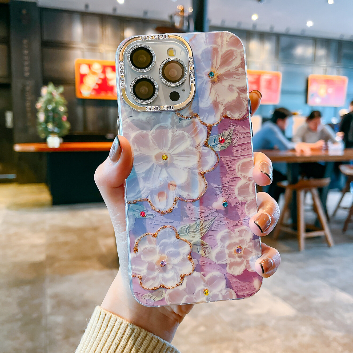 iPhone16スマホケース｜ブルーライト・水晶・レインボー・花柄・16ProMax・14Pro・iPhone13|undefined