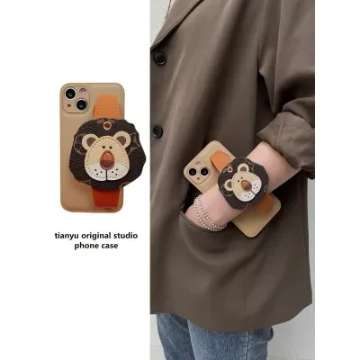 ライオンブレスレットスマホケース｜iPhone16・スマホケース・斜め掛け・iPhone13・14・XR・XS Max・クリエイティブ・15 Pro