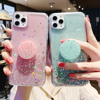 iPhone16対応スマホケース｜グリッター・レジン・星柄・保護ケース・ソフトタイプ・iPhone12・13・14・15