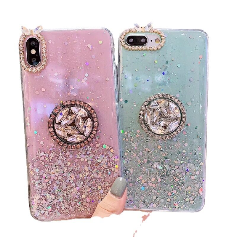 スマホケース｜iPhone15対応・ラメ・星柄・14ProMax・保護カバー・リング付き|undefined
