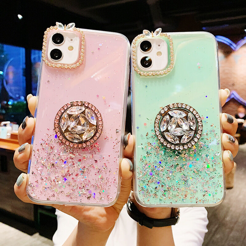 スマホケース｜iPhone15対応・ラメ・星柄・14ProMax・保護カバー・リング付き|undefined