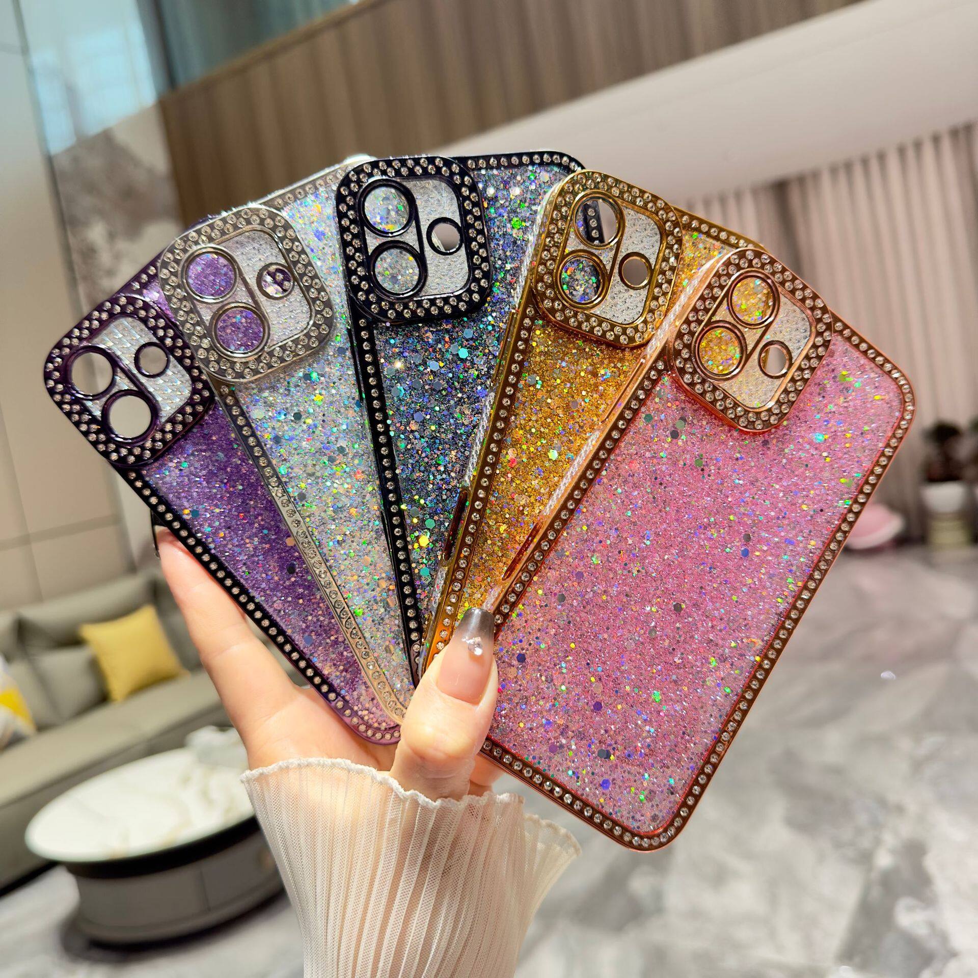 新作キラキラスマホケース｜ダイヤモンド・スパンコール・スマホケース・iPhone16Plus/15Pro/14/13対応・衝撃吸収・保護カバー|undefined