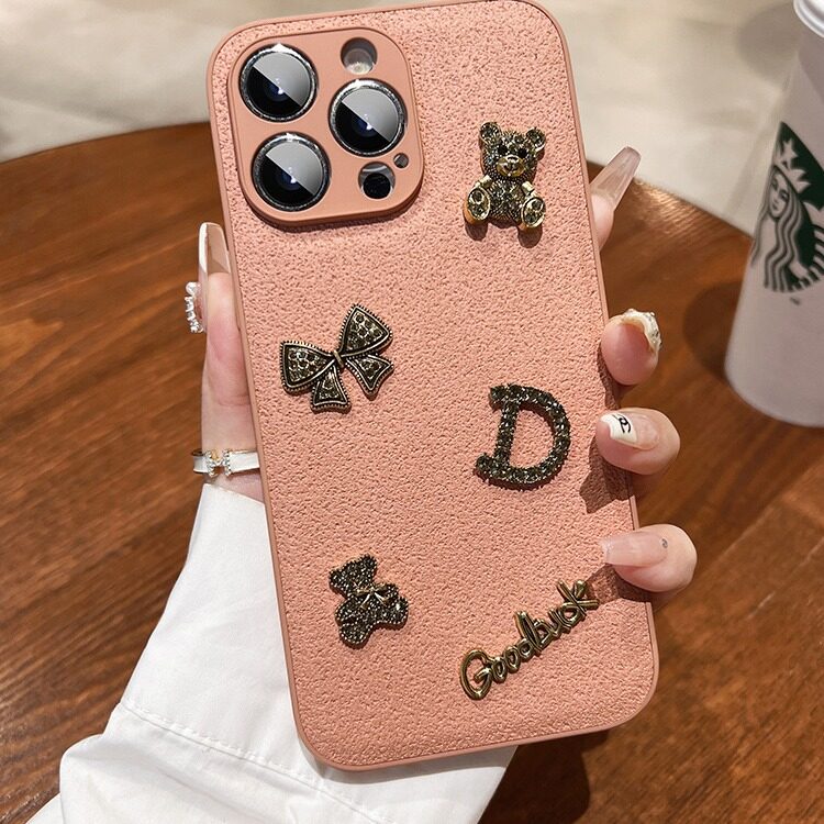 iPhone15スマホケース｜新作・レザー風・レトロ・クマ・iPhone13用・保護ケース・iPhone14 Pro Max用|undefined