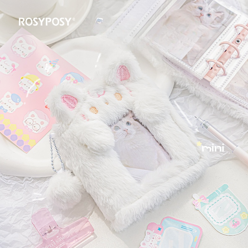 RosyPosyミニ3インチアルバム｜猫・犬・ポラロイド・収納・リング式・かわいい・ふわふわ|undefined